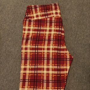 LuLaRoe Leggings. Plaid Print. Size OS (2-10).
